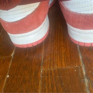 Pink and White Sneakers valentine Nike low force 1s